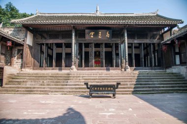 Chongqing rongchang yol delik kasaba huguang heykeli 