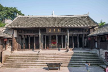 Chongqing rongchang yol delik kasaba huguang heykeli 