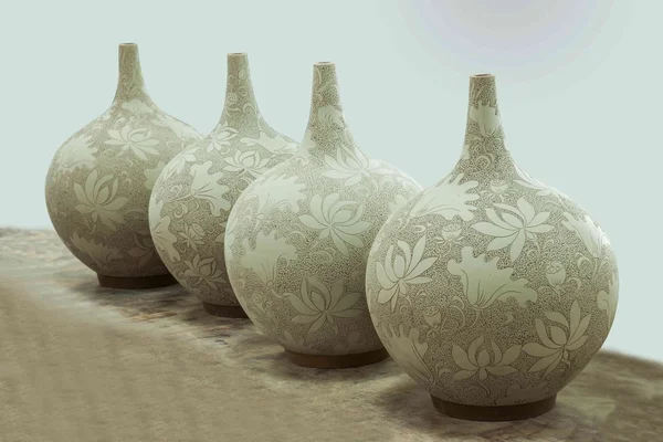 Um museu de cerâmica Chongqing Rongchang estúdio de cerâmica "Rongchang Tao" em branco — Fotografia de Stock