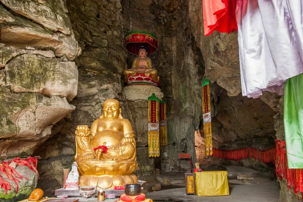 Банан району, міста Чунцин, Іст-Рівер-Спрінгс п'ять полотнища Будди Будди печера — стокове фото