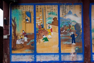 duvarda çizdikten sonra folklor hikaye anyue county, sichuan Eyaleti, qing Hanedanı 