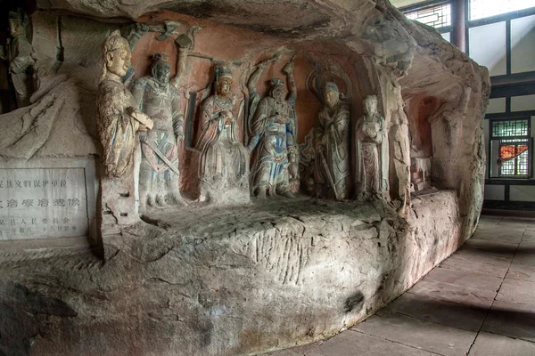 Dazu Rock Carvings in Chongqing Cliff Shu diagenetic — Stock Photo, Image