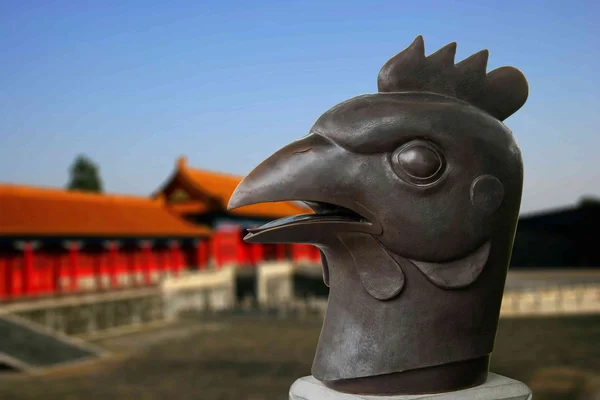 Chongqing Zhongxian Shibaozhai pintoresco bronce antiguo "Zodiaco" como — Foto de Stock