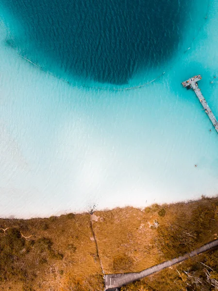 Kaan Luum Lagoon Located Tulum Quintana Roo Mexico — Stock Photo, Image