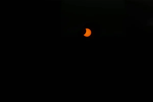 Solar Eclipse Partial Phase Seen Baader Sun Filter Buenos Aires — Stock Photo, Image