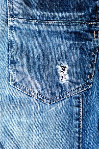 Jeans textur med ficka — Stockfoto