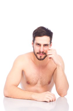 ciddi adam insolated