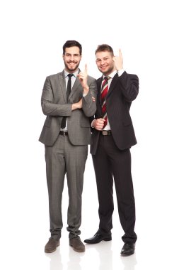 işaret eden iş adamları