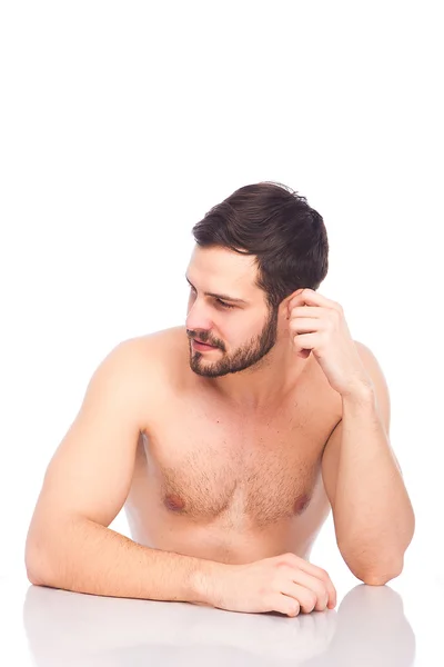 Handsome half-naked man — Stock Photo, Image