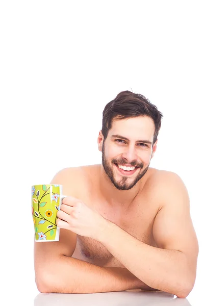 Handsome man in the morning — Stock Photo, Image