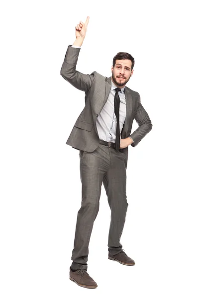 Elegant man pointing up — Stock Photo, Image