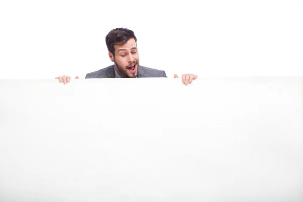 Homem elegante feliz após painel — Fotografia de Stock