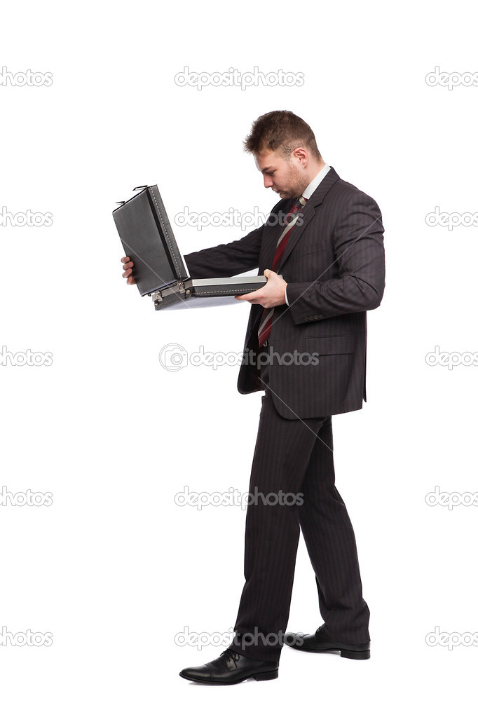 elegant man with briefcase