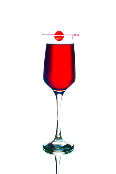 Colored cocktail on white background — Stock Photo, Image