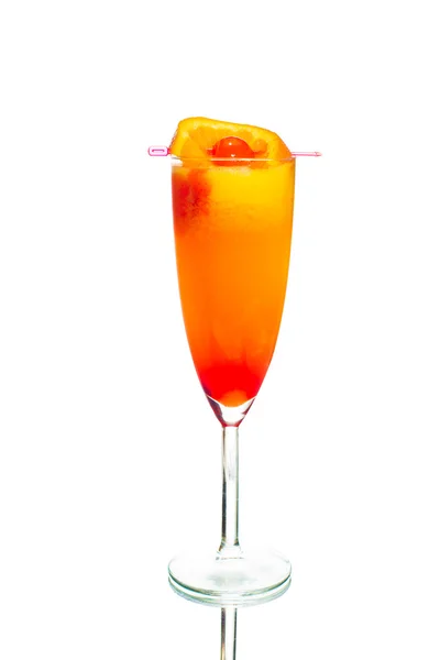 Colored cocktail on white background — Stock Photo, Image