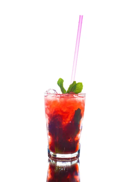 Colored cocktail on white background — Stock Photo, Image