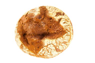 ekmek beyaz arkaplanda izole edildi