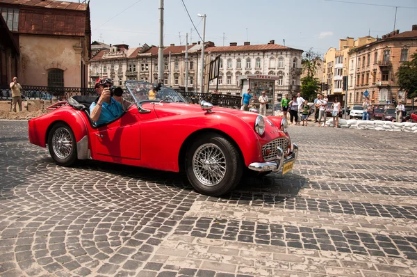 Retro car on Leopolis Grand Prix 2013 — Stock Photo, Image