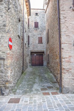 Ortaçağ ahşap kapıları koleksiyonu, Vado 'daki Sant' angelo 'da çekildi, İtalya' da bulunan çok eski bir ortaçağ ve Roma pesinosu, tam olarak Pesaro ve Urbino vilayetindeki Marş 'ta.