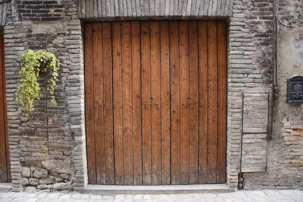 Collection Medieval Wooden Doors Photographed Sant Angelo Vado Very Ancient — Foto de Stock