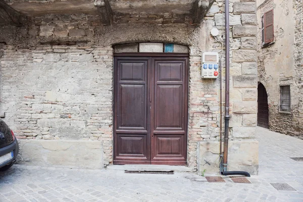 Collection Medieval Wooden Doors Photographed Sant Angelo Vado Very Ancient — Stok fotoğraf