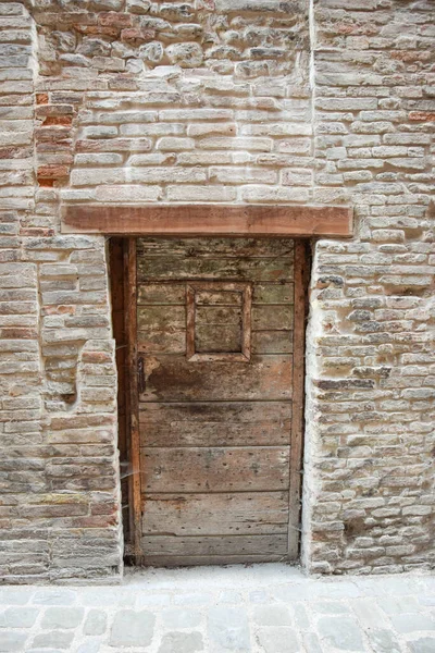 Raccolta Porte Medievali Legno Fotografate Sant Angelo Vado Antichissimo Pesino — Foto Stock