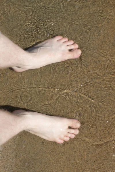 Stopy na plaży — Zdjęcie stockowe