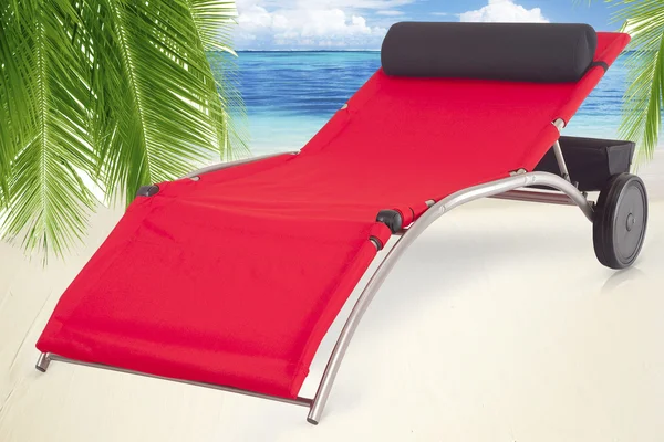 Beach chair isolated — Stock Photo, Image