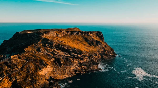 Flying landscape of the Atlantic Ocean Aerial view