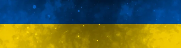 Flag Independent Ukraine Yellow Blue Background — ストック写真