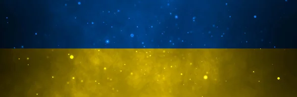Flag Independent Ukraine Yellow Blue Background — Stok fotoğraf