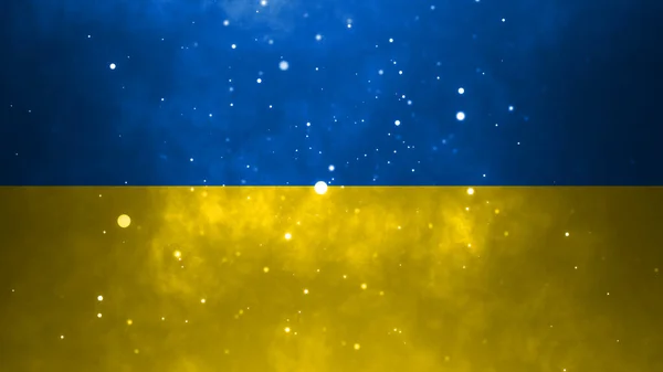 Flag Independent Ukraine Yellow Blue Background — Stockfoto