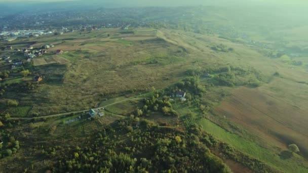 Landscapes Suburbs Villages Ukraine Aerial View — Stok video
