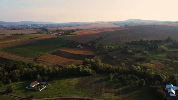 Landscapes Suburbs Villages Ukraine Aerial View — 비디오