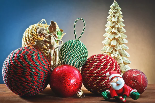 Christmas balls in groups — Stock Photo, Image