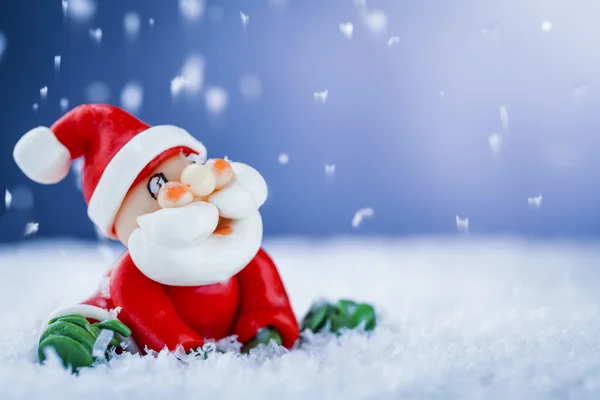 Santa Claus and snow — Stock Photo, Image