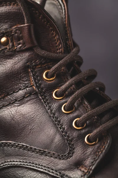 Botas masculinas close-up — Fotografia de Stock