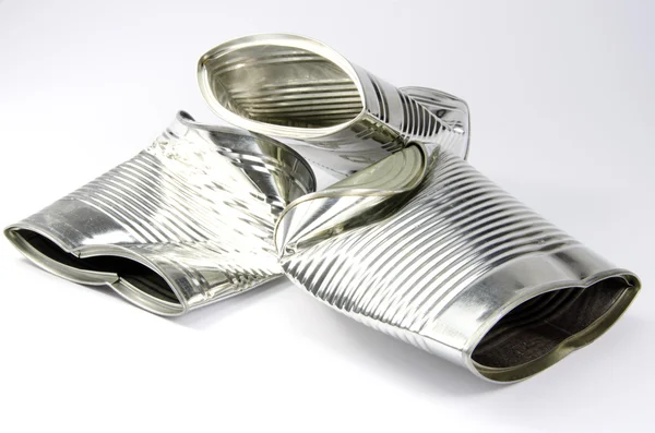 Crushed Tin Cans — Stock Photo, Image