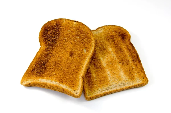 Twee plakjes toast — Stockfoto