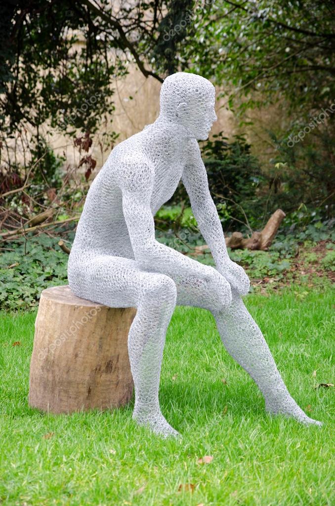 Wire statue of man in woodland — Stock Photo © pitamaha 25042739