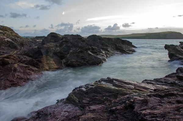 Cornualles paisaje marino atardecer — Foto de Stock