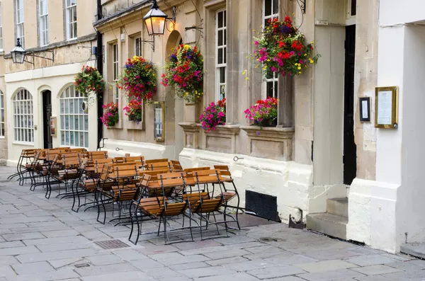 Deserted street cafe — Stock Photo, Image