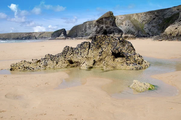 Bedruthan langkah pantai, Cornwall, Inggris — Stok Foto