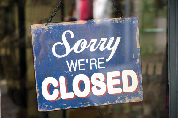 Vintage closed sign Stock Image