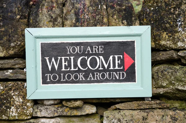 You are welcome to look around sign — Stock Photo, Image