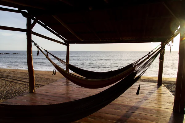 Hammocks in beach — Stock Photo, Image