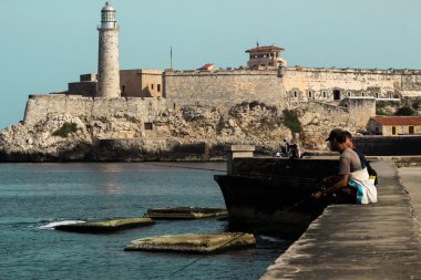 Balıkçılık erkeklerle el Malecón