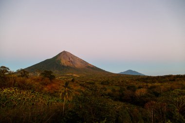 Ometepe volcano view clipart