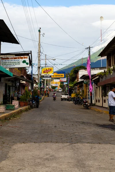 Вид на вулицю moyogalpa, ometepe острова, Нікарагуа — стокове фото