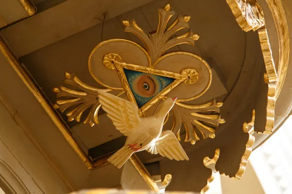 Illuminati paint in Leon Cathedral's, Nicaragua — Stock Photo, Image